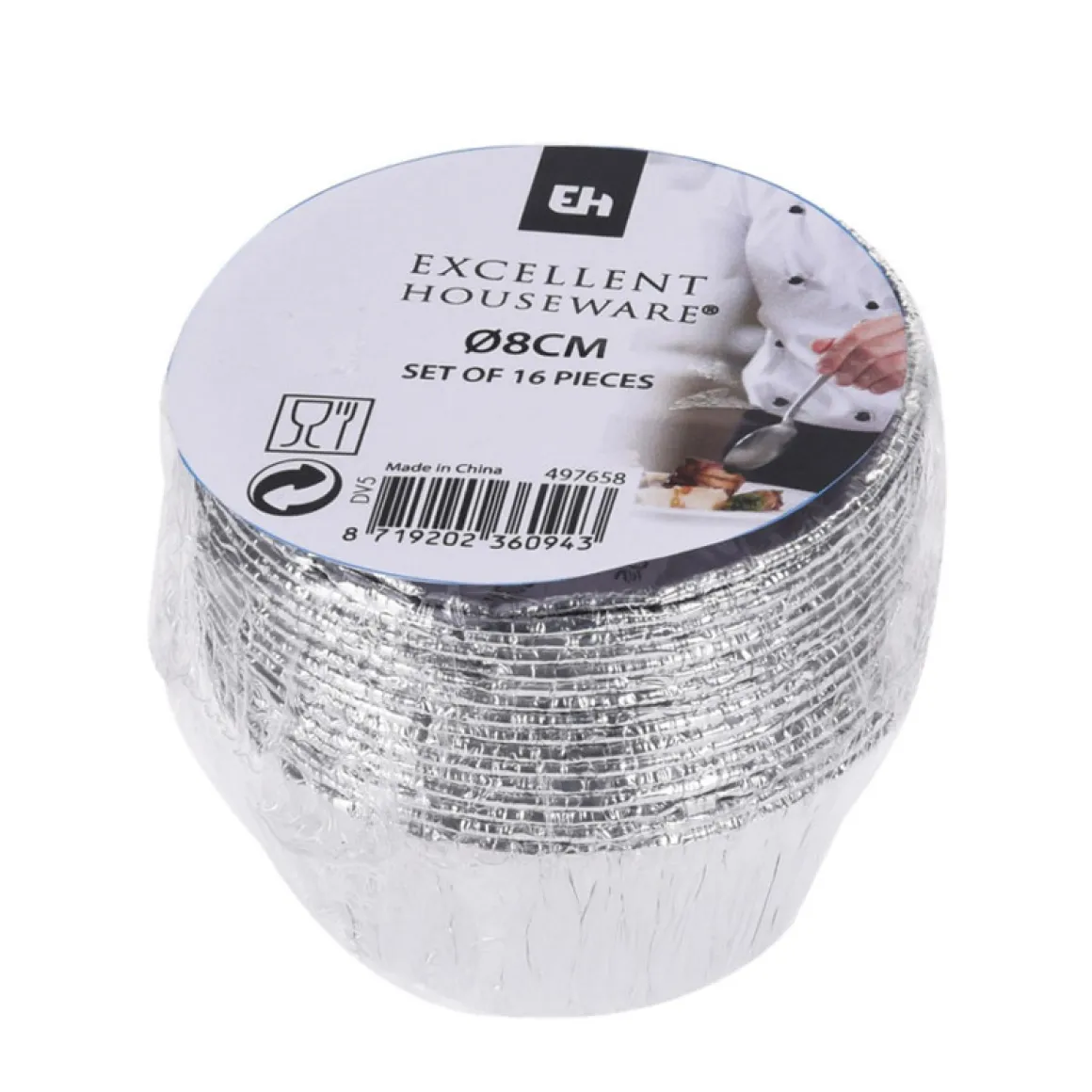 Backförmchen Aluminium rund 16 Stk.