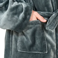 Bademantel unisex Grösse XL anthrazit