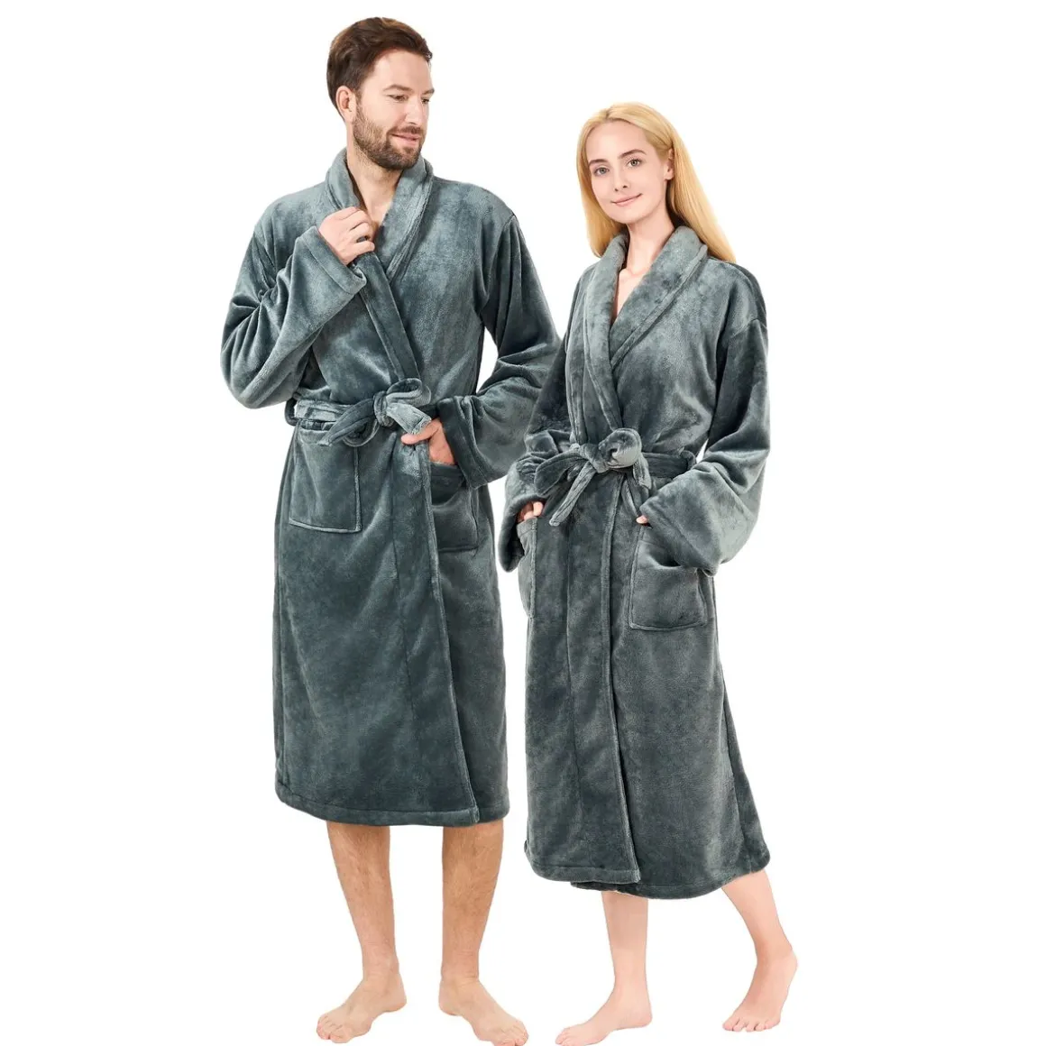 Bademantel unisex Grösse XL anthrazit