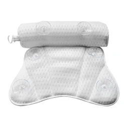 Badewannenkissen mit Saugnäpfen 36 x 38 cm weiss
