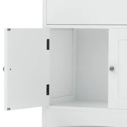 Badezimmerregal FONTANA 60 x 33 x 154 cm weiss