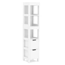 Badezimmerregal FORTUNA 30 x 30 x 144 cm weiss