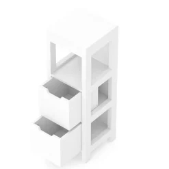 Badezimmerregal FORTUNA 30 x 30 x 89 cm weiss