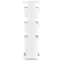 Badezimmerregal Wäschekorb auf Rollen 35L weiss