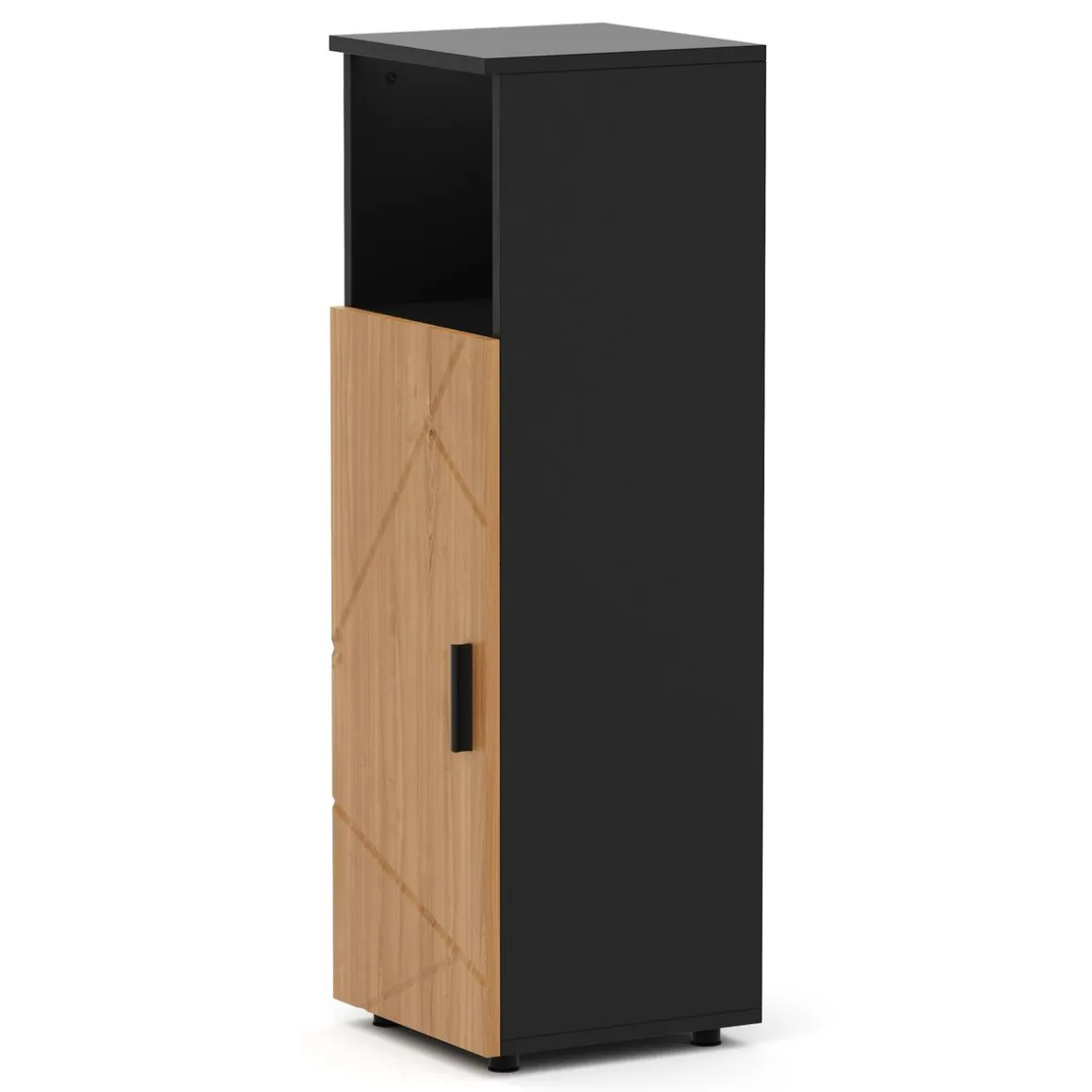 Badezimmerschrank AQUALIA 30 x 30 x 95 cm braun/schwarz