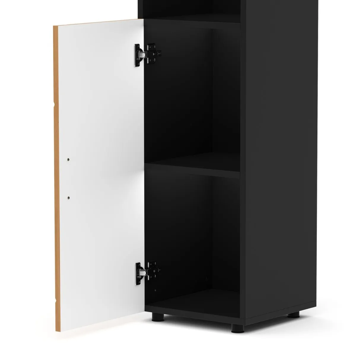 Badezimmerschrank AQUALIA 30 x 30 x 95 cm braun/schwarz