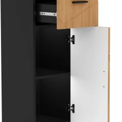 Badezimmerschrank AQUALIA 30 x 30 x 81 cm braun/schwarz