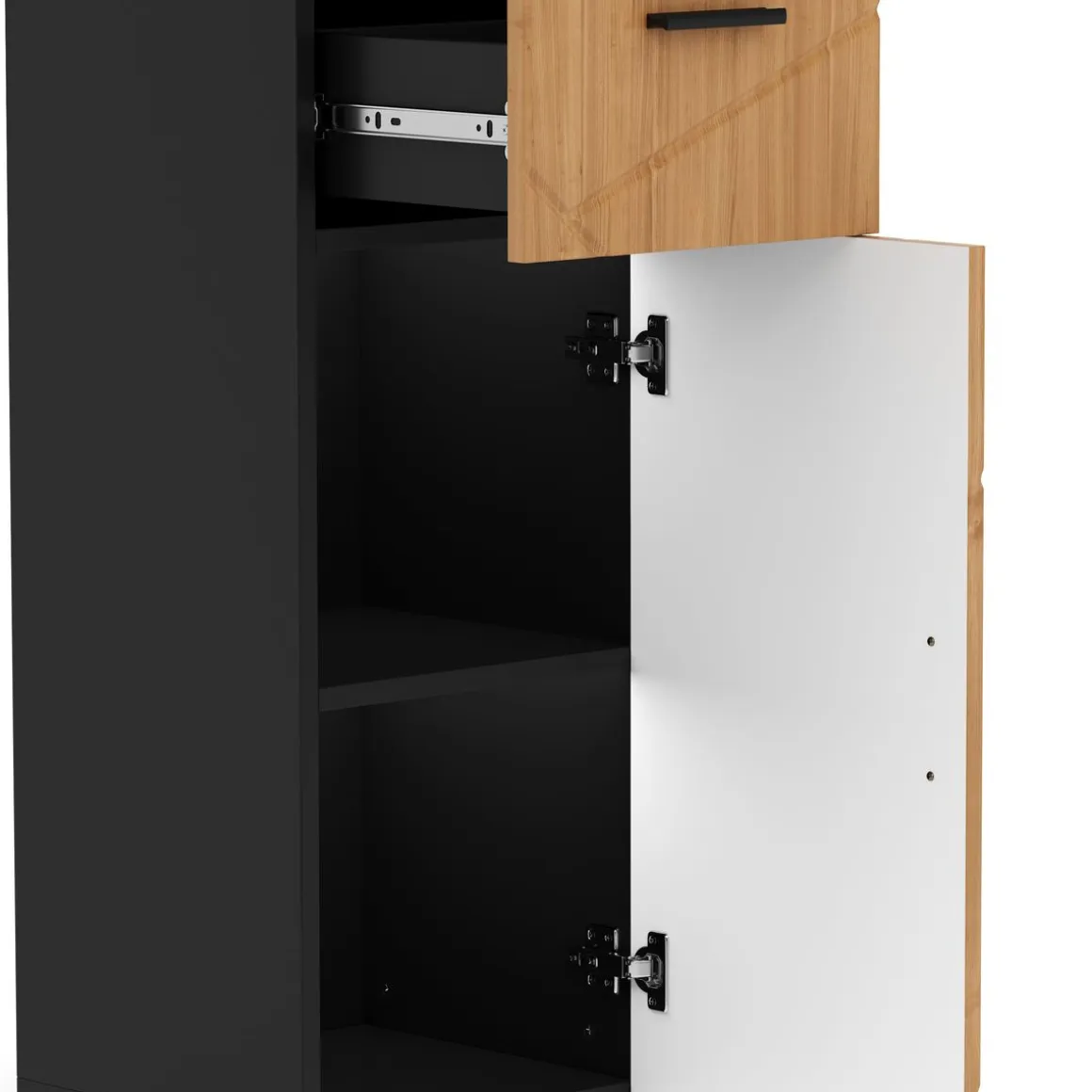 Badezimmerschrank AQUALIA 30 x 30 x 81 cm braun/schwarz