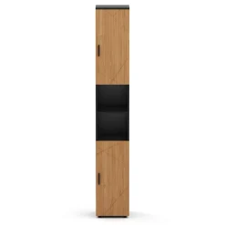 Badezimmerschrank AQUALIA 30 x 30 x 190 cm braun/schwarz