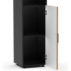 Badezimmerschrank AQUALIA 30 x 30 x 190 cm braun/schwarz