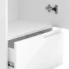 Badezimmerschrank AVILA 40 x 135 cm Hochglanz weiss
