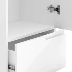 Badezimmerschrank AVILA 40 x 135 cm Hochglanz weiss