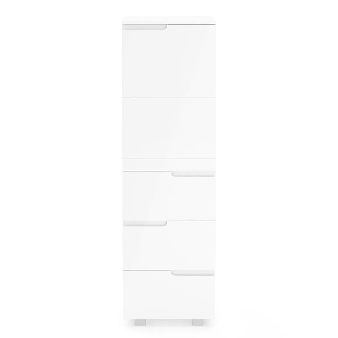 Badezimmerschrank AVILA 40 x 135 cm Hochglanz weiss