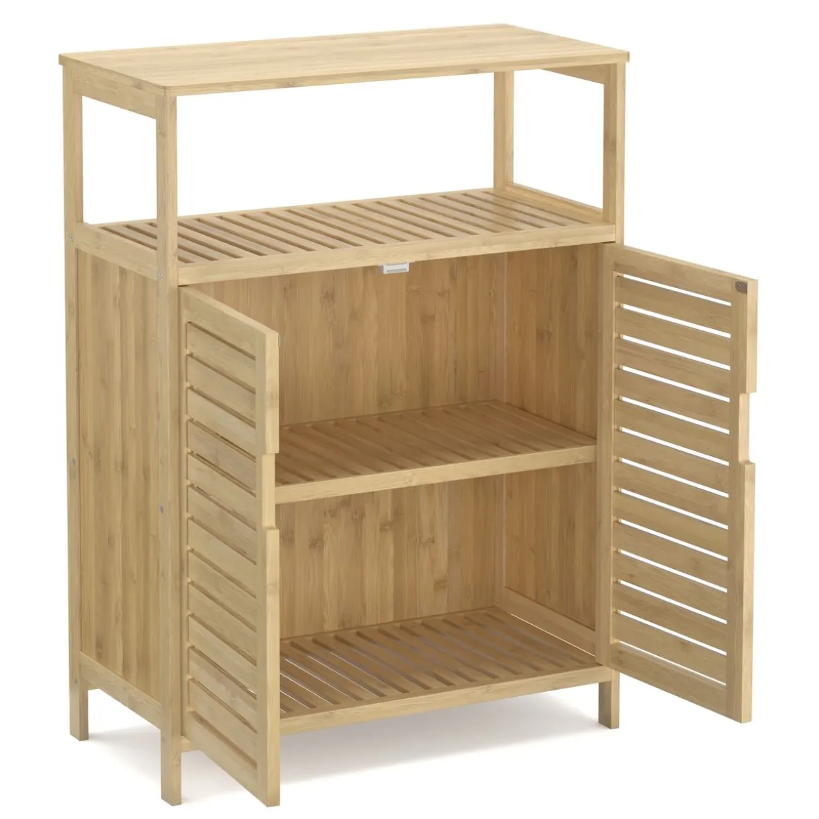 Badezimmerschrank Bambus SANOVA 60 x 30 x 81 cm natur