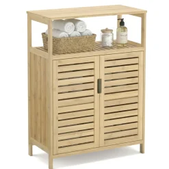 Badezimmerschrank Bambus SANOVA 60 x 30 x 81 cm natur