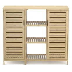Badezimmerschrank Bambus SANOVA 100 x 33 x 87 cm natur