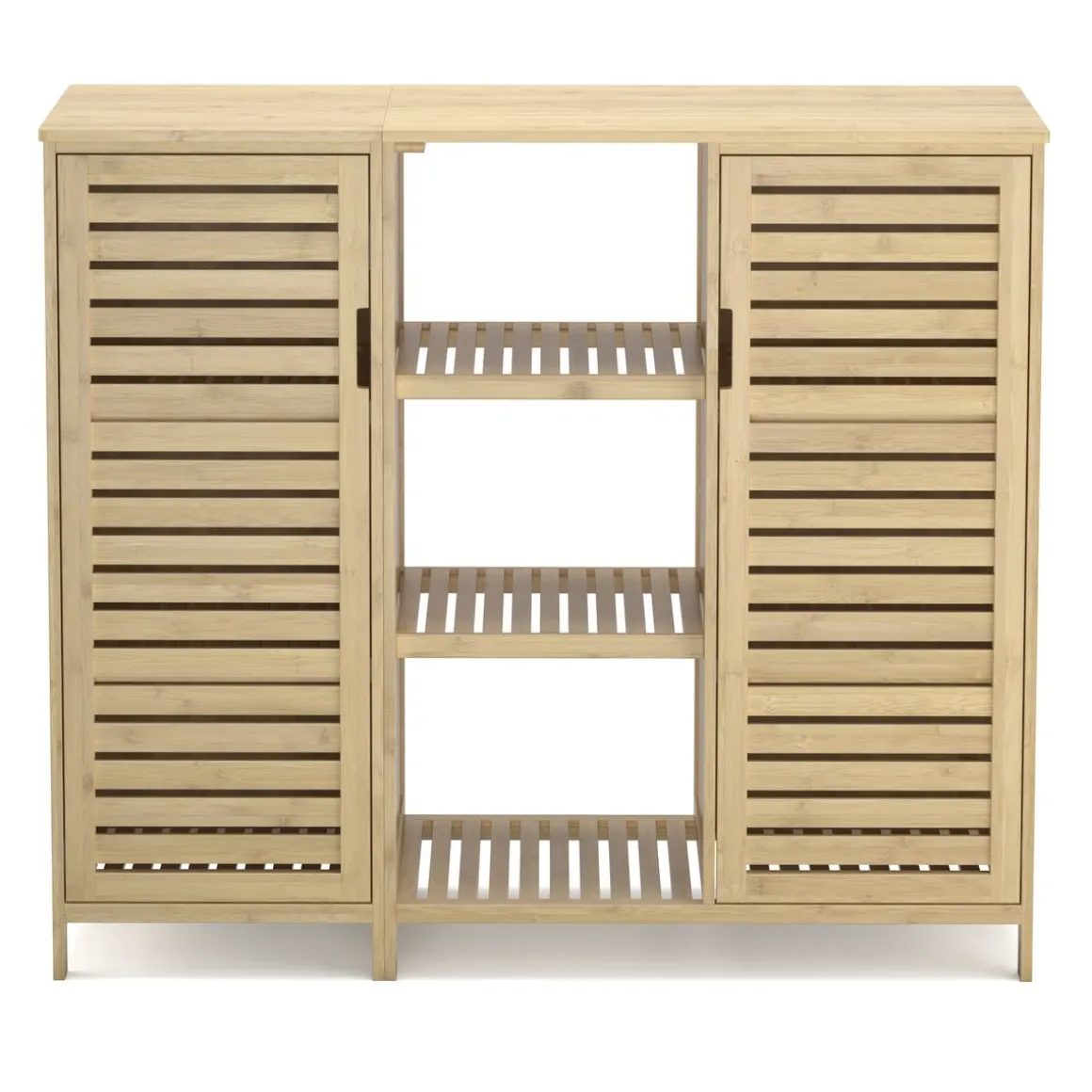 Badezimmerschrank Bambus SANOVA 100 x 33 x 87 cm natur