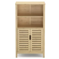 Badezimmerschrank Bambus SANOVA 50 x 29 x 92 cm natur