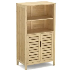 Badezimmerschrank Bambus SANOVA 50 x 29 x 92 cm natur