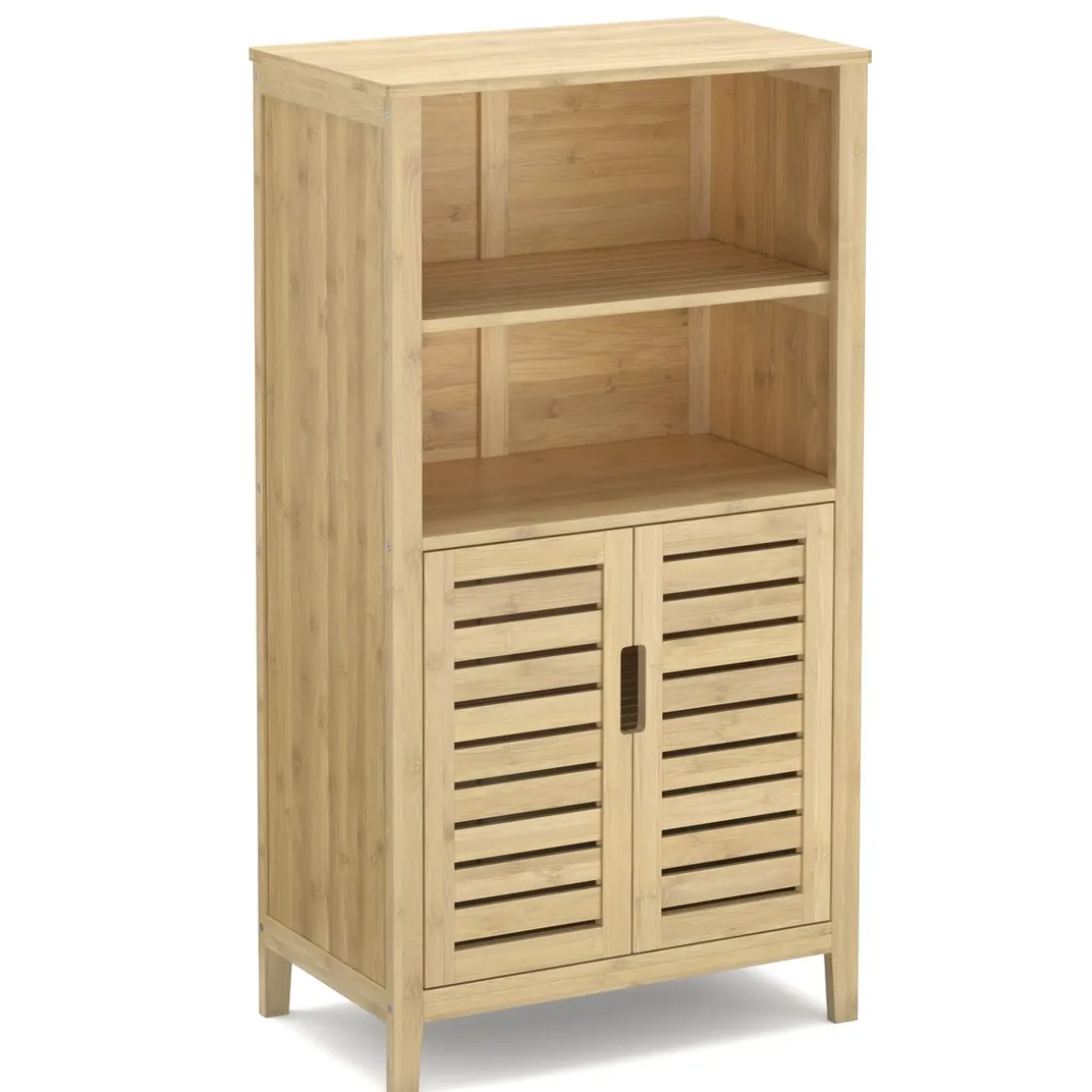 Badezimmerschrank Bambus SANOVA 50 x 29 x 92 cm natur