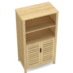 Badezimmerschrank Bambus SANOVA 50 x 29 x 92 cm natur