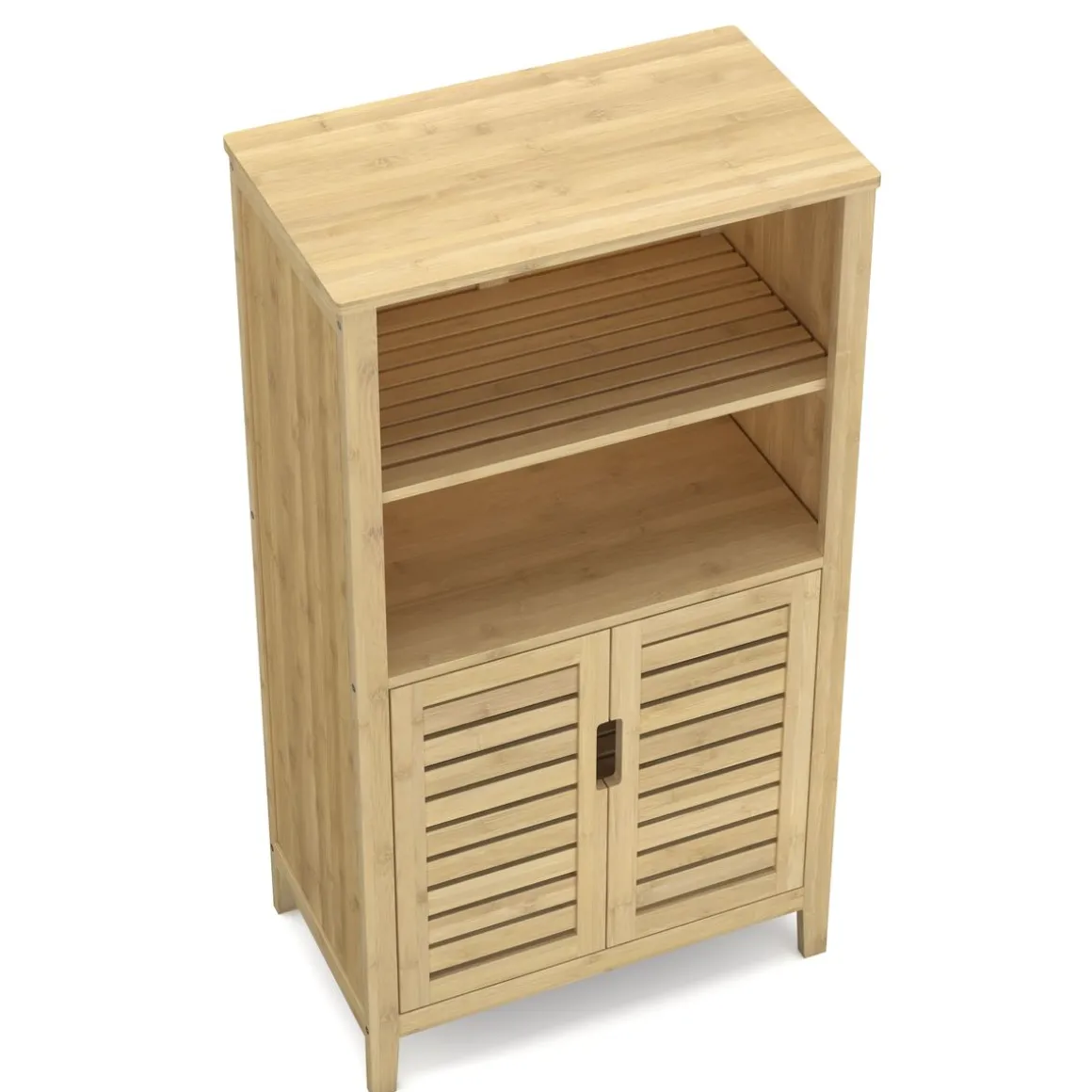 Badezimmerschrank Bambus SANOVA 50 x 29 x 92 cm natur