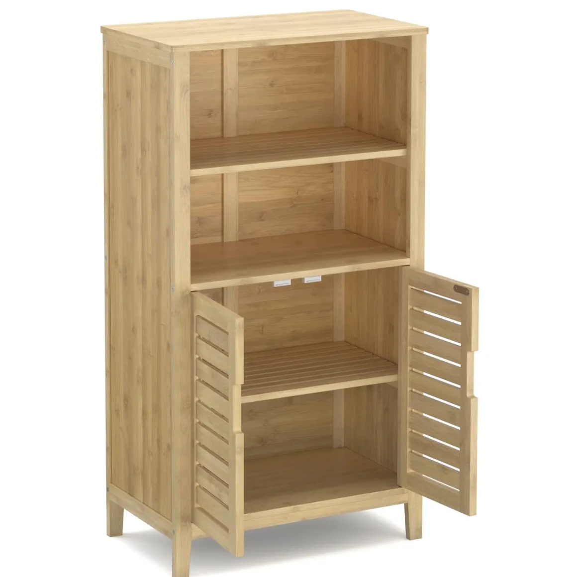 Badezimmerschrank Bambus SANOVA 50 x 29 x 92 cm natur