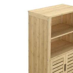 Badezimmerschrank Bambus SANOVA 50 x 29 x 92 cm natur