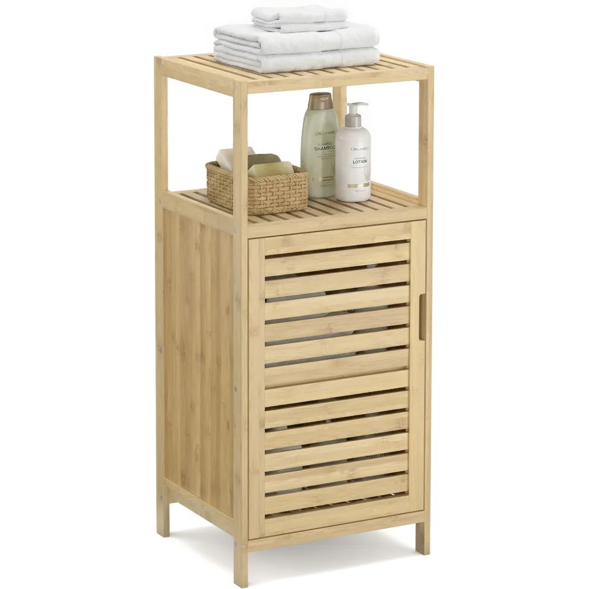 Badezimmerschrank Bambus SANOVA 37 x 33 x 86 cm natur