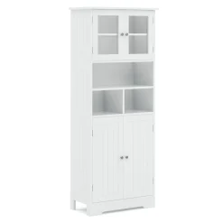 Badezimmerschrank FONTANA 60 x 30 x 148 cm weiss