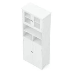 Badezimmerschrank FONTANA 60 x 30 x 148 cm weiss