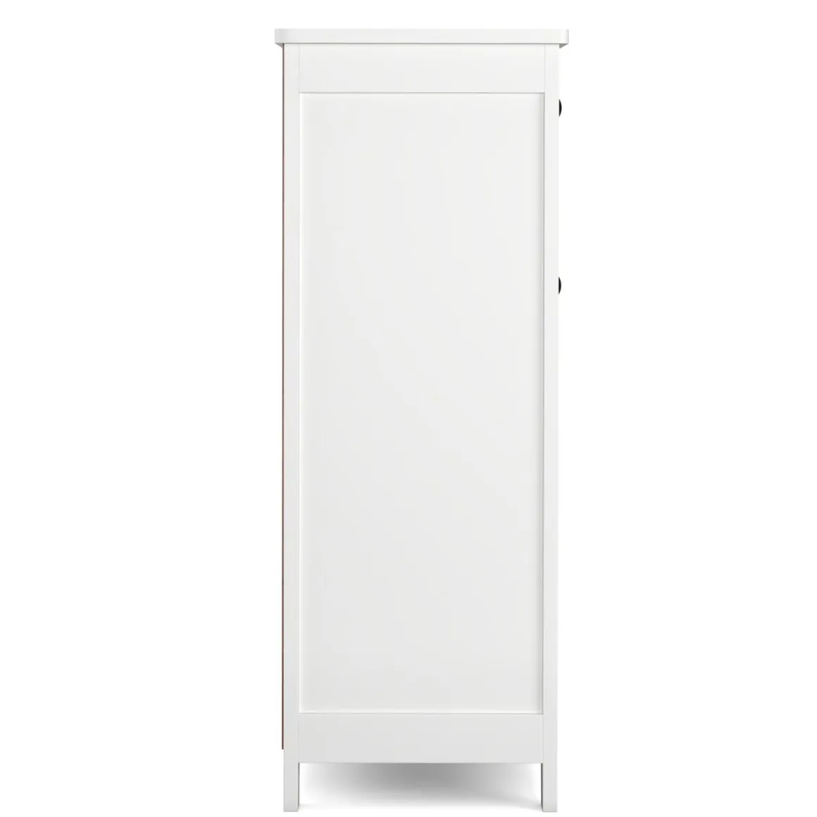 Badezimmerschrank mit 2 Schubladen und 2 Körben 60 x 30 x 80 cm weiss