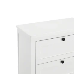 Badezimmerschrank mit 2 Schubladen und 2 Körben 60 x 30 x 80 cm weiss