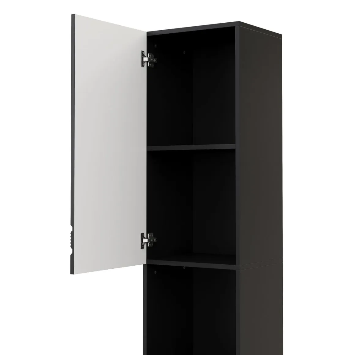 Badezimmerschrank 36 x 31 x 190 cm schwarz