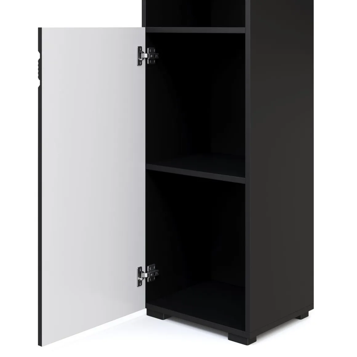 Badezimmerschrank 36 x 31 x 190 cm schwarz
