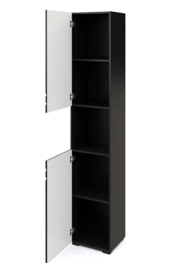 Badezimmerschrank 36 x 31 x 190 cm schwarz