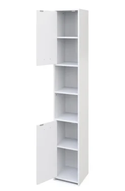 Badezimmerschrank 30 x 30 x 185 cm weiss