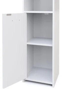 Badezimmerschrank 30 x 30 x 185 cm weiss
