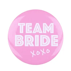 Badge TEAM BRIDE 8er Set pink
