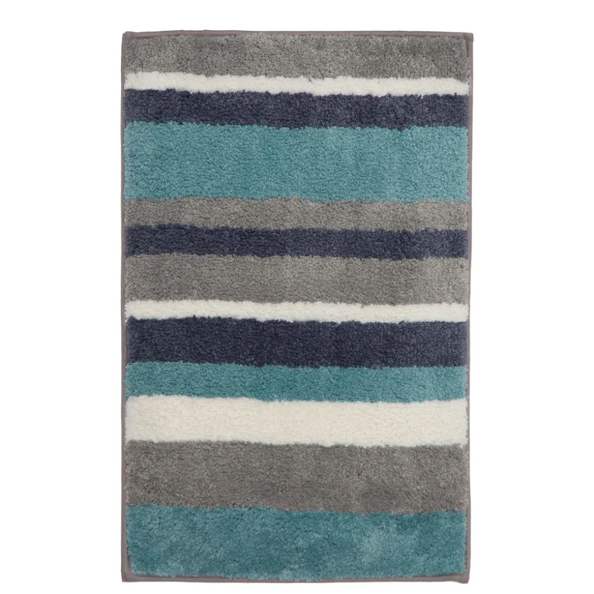 Badteppich ALENE 60 x 120 cm petrol/grau