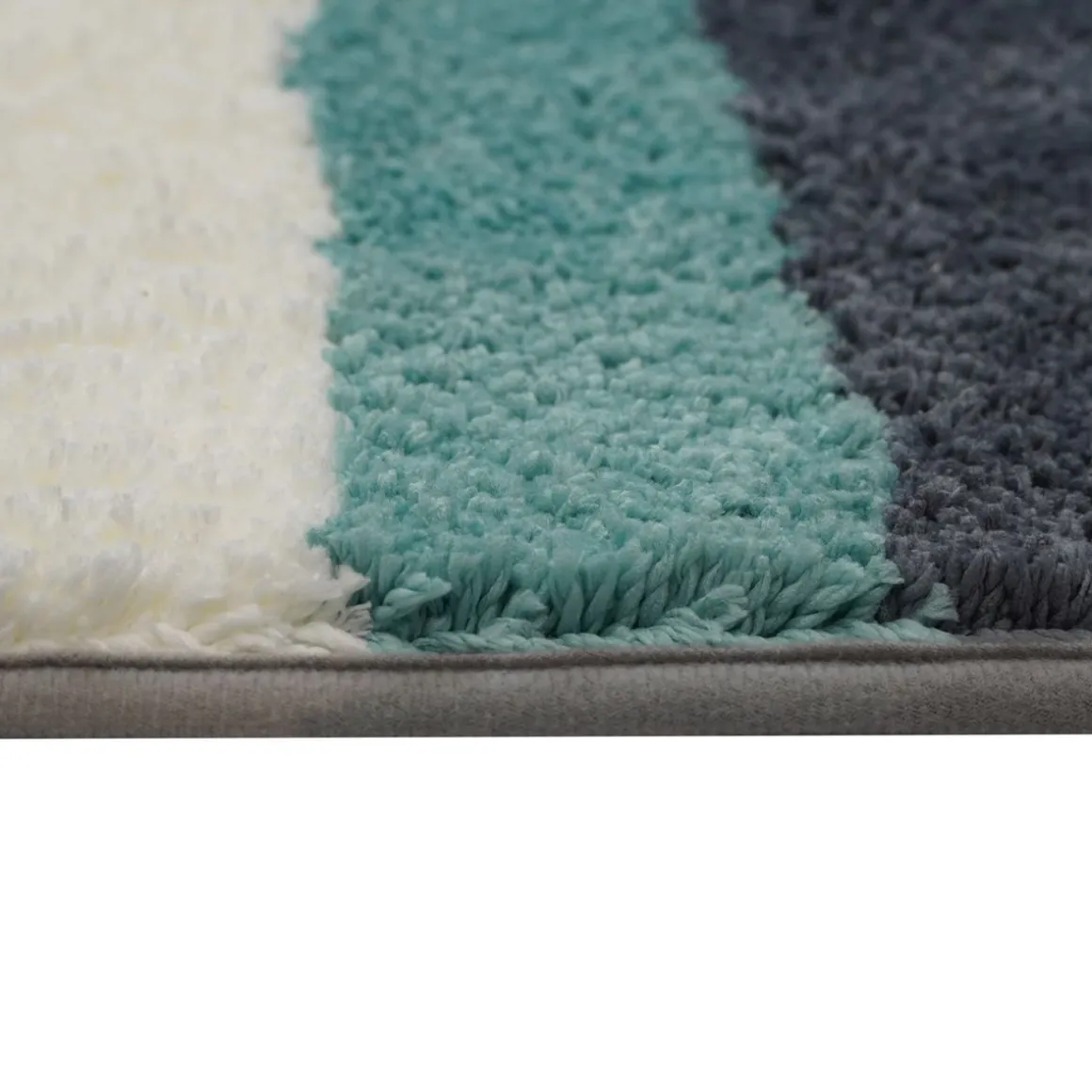 Badteppich ALENE 60 x 120 cm petrol/grau