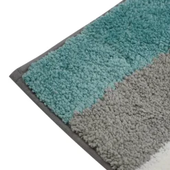 Badteppich ALENE 60 x 120 cm petrol/grau