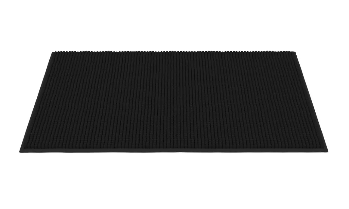 Badteppich 50 x 80 cm schwarz