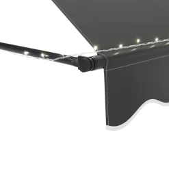 Balkonmarkise mit LED 300 x 150 cm anthrazit