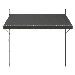 Balkonmarkise mit LED 300 x 150 cm anthrazit