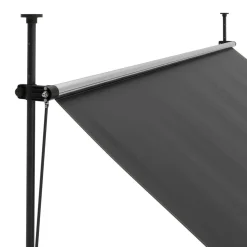 Balkonmarkise mit LED 300 x 150 cm anthrazit
