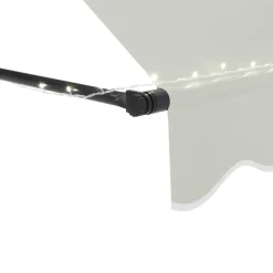 Balkonmarkise mit LED 300 x 150 cm beige