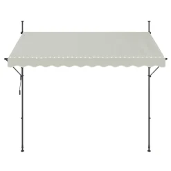 Balkonmarkise mit LED 300 x 150 cm beige