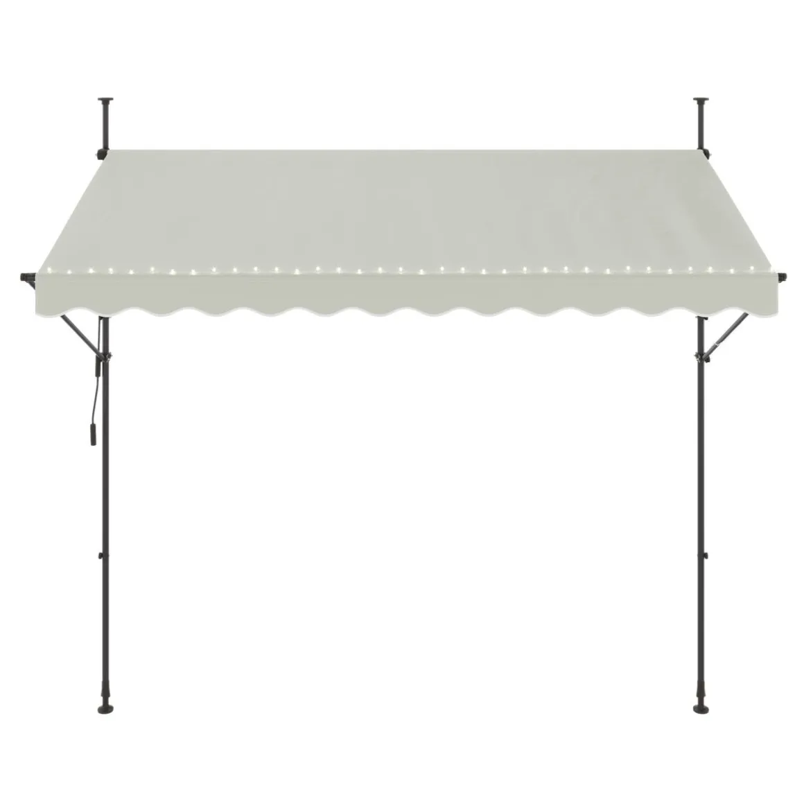 Balkonmarkise mit LED 300 x 150 cm beige