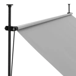 Balkonmarkise mit LED 300 x 150 cm grau